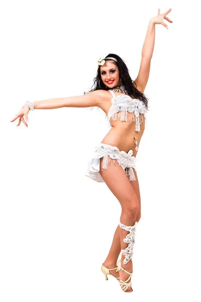 Hermosa bailarina de carnaval posando —  Fotos de Stock