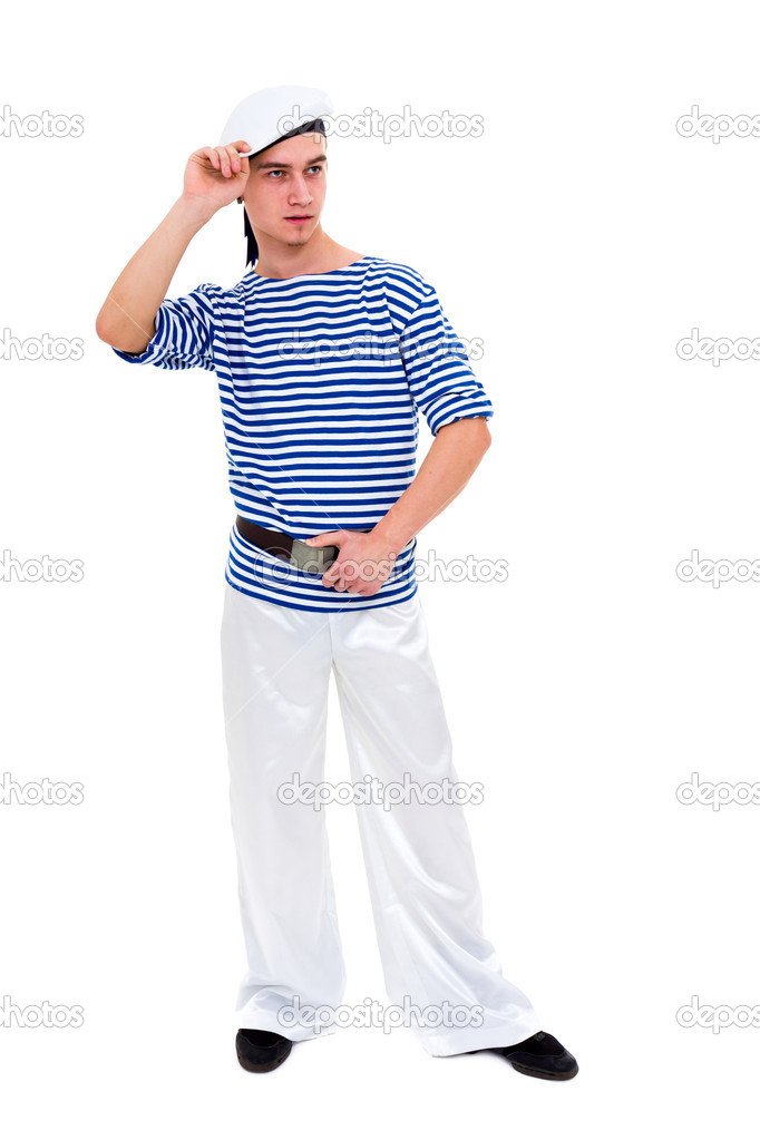 young dancer dressed as a sailor posing
