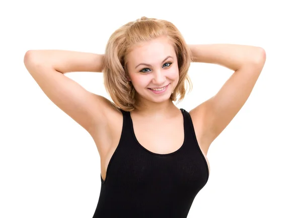 Friendly smiling young woman portrait — Stock Photo, Image