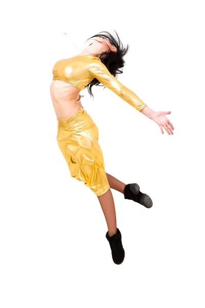 Moderno adolescente dançarina salto — Fotografia de Stock