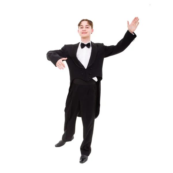 Ballroom dancer dressed in a tailcoat — Stock Photo, Image