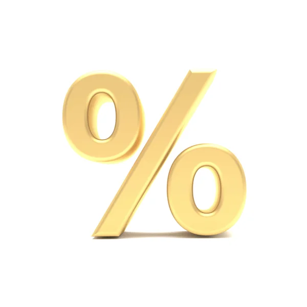 Altın 3d yüzde işareti