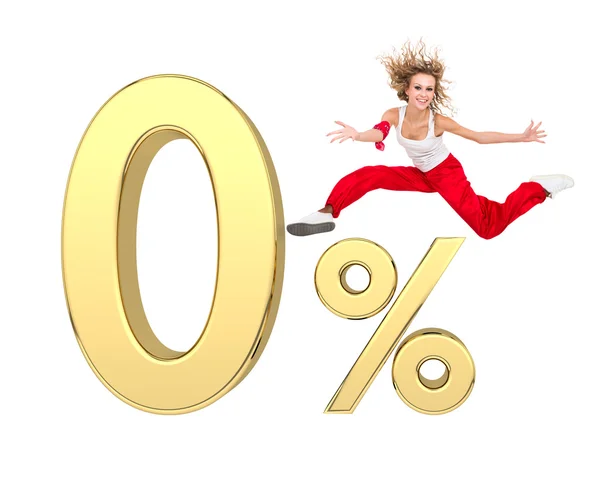 kız altın atlama 3d sıfır yüzde işareti