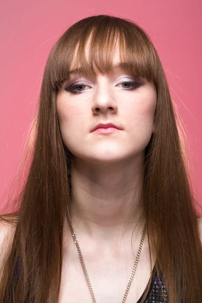 Closeup portrait of a beautiful woman — Stock Photo, Image