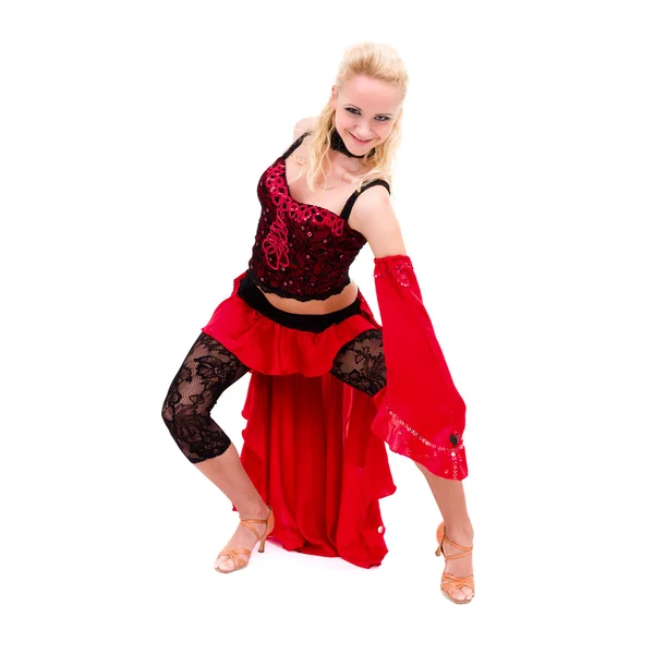 Çekici bir genç kadın dansçı poz — Stok fotoğraf