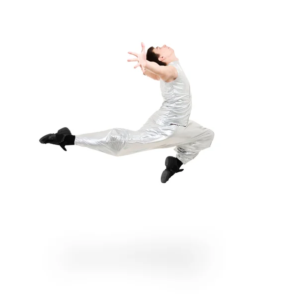Hombre moderno bailarín saltando — Foto de Stock