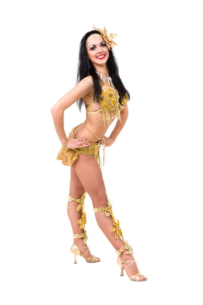 Сексуальна карнавальна танцівниця позує — стокове фото