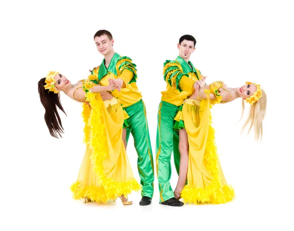 Sexiga karneval dansare poserar — Stockfoto