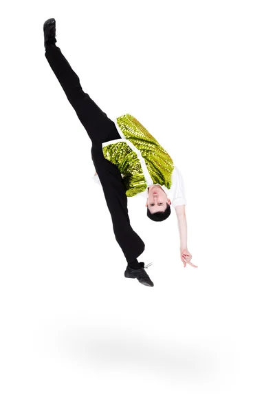 Man dancer jumping flip — Stock Photo, Image