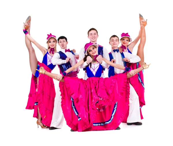 Kabaré táncos csapat öltözött vintage — Stock Fotó