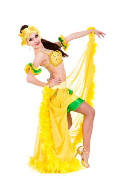 güzel karnaval dansçı Kadın kılığında