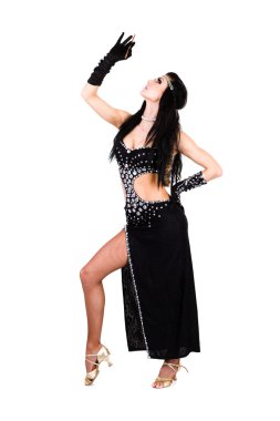 retro içinde şehvetli kadın tam uzunlukta