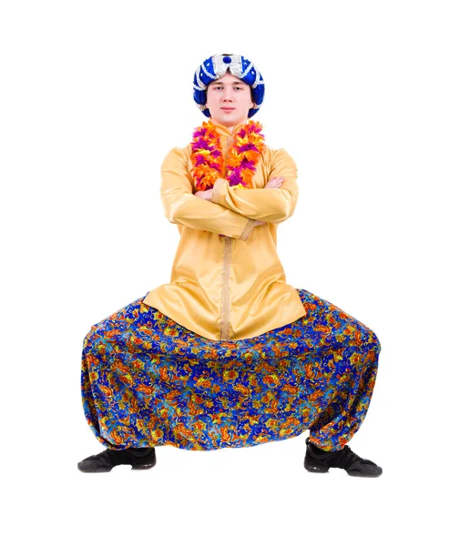 Full length portrait of indian man dancing — Stock Photo, Image