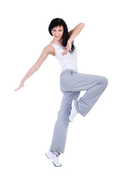 Young fitness woman doing exercise — Stock Photo, Image