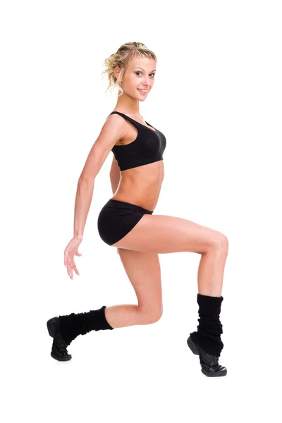 Joven mujer fitness haciendo ejercicio — Foto de Stock