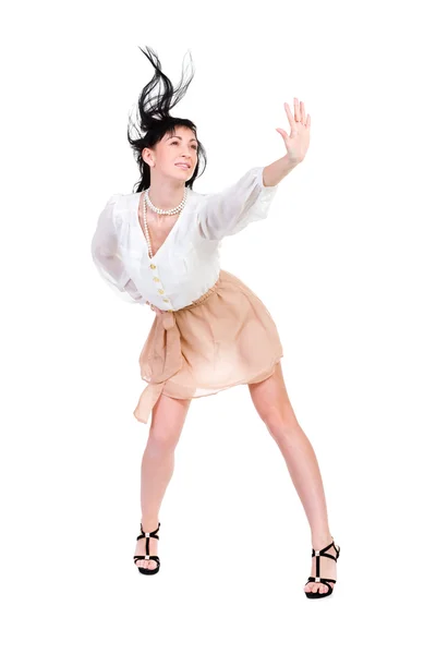 Atrakcyjna młoda kobieta, taniec — Zdjęcie stockowe