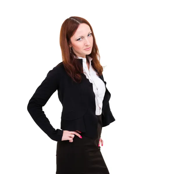 Wütende Geschäftsfrau isoliert — Stockfoto