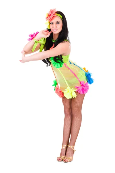 Beautiful carnival dancer woman posing — Stock Photo, Image