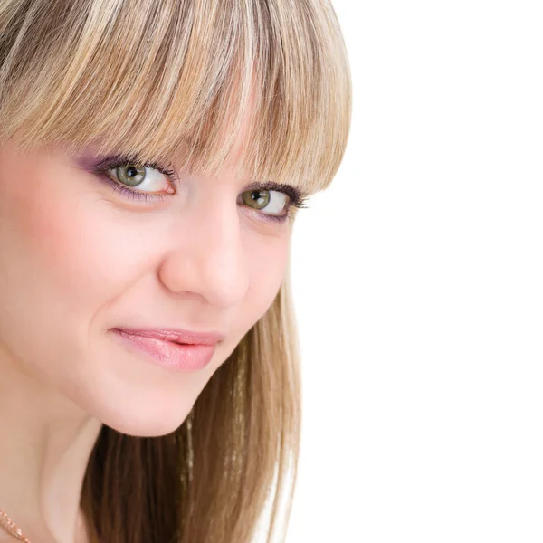 Happy woman smiling portrait — Stock Photo, Image