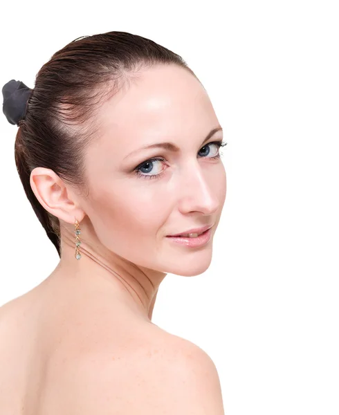 Portrait of the young woman with beauty face — Stock Photo, Image