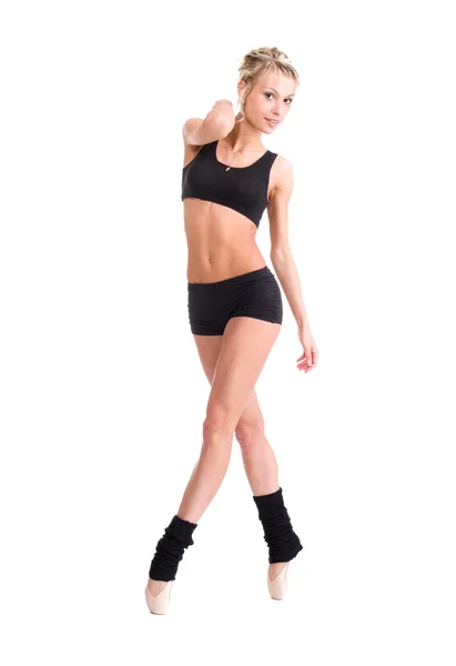 Joven mujer fitness haciendo ejercicio — Foto de Stock