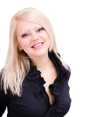 beyaz zemin üzerinde gülümseyen