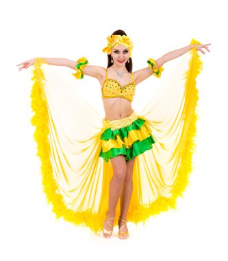 güzel karnaval dansçı Kadın kılığında
