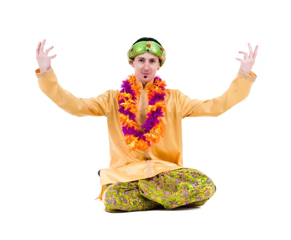 Man doing yoga exercises — Stock Photo, Image