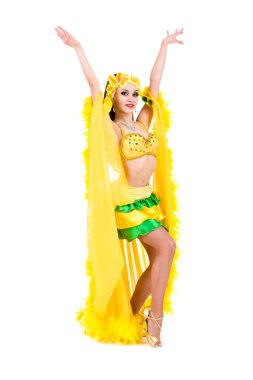 güzel karnaval dansçı Kadın kılığında