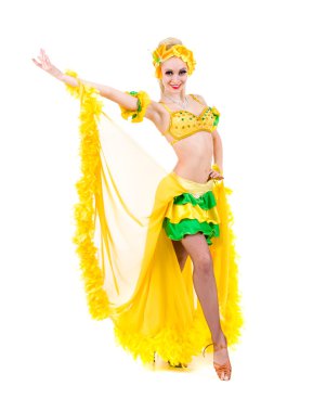güzel karnaval dansçı Kadın kılığında