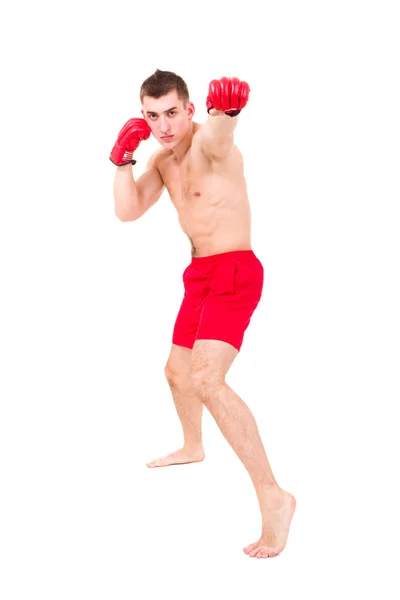 Boxer man doing exercise — Stock Photo, Image