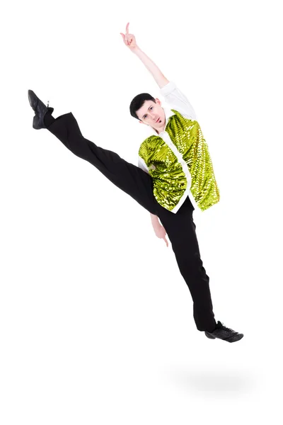 Tancerz człowiek skoki — Zdjęcie stockowe