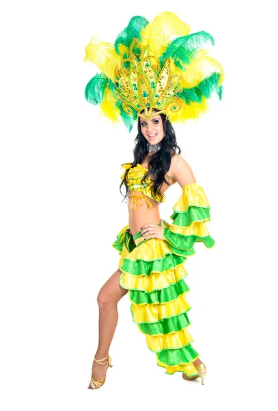 Carnival dancer woman dancing — Stock Photo, Image