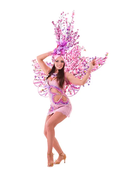 Femme danseuse de carnaval dansant — Photo