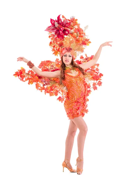 Carnival dancer woman dancing — Stock Photo, Image