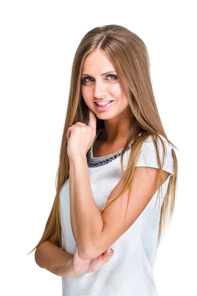 Retrato de una atractiva joven de moda . —  Fotos de Stock