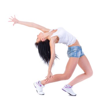 egzersiz yaparak güzel bir sportif kadın