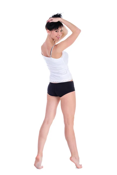 Beautiful sporty woman doing exercise — Stock Photo, Image