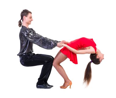 poz latino dansçıları. izole.