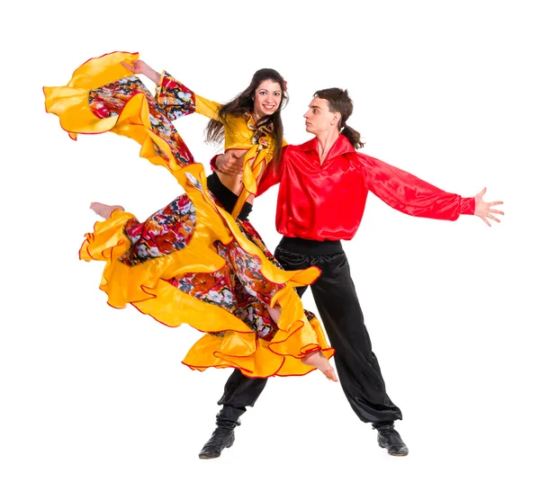 Gypsy flamenco dansare par — Stockfoto