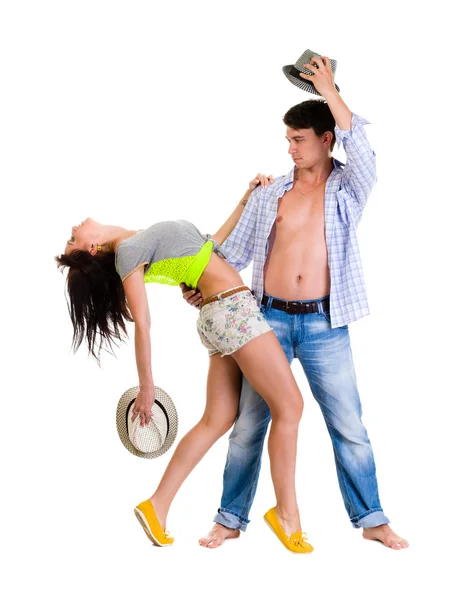 Elegant young couple dancing — Stock Photo, Image