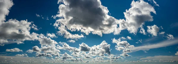 Fantastik Lembut Awan Komposisi Langit Alami Panorama Lebar — Stok Foto