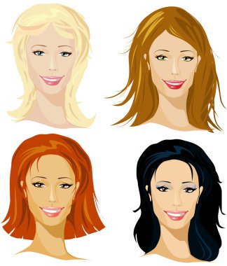 Four representative of women vector Four representative of women vector