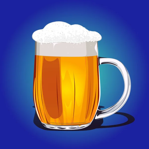 Mok vers bier illustratie — Stockvector