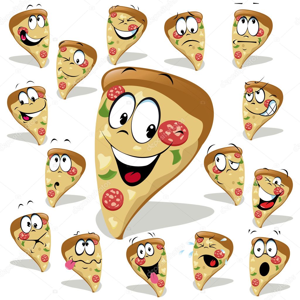 Pizza cartoon Vector Art Stock Images | Depositphotos