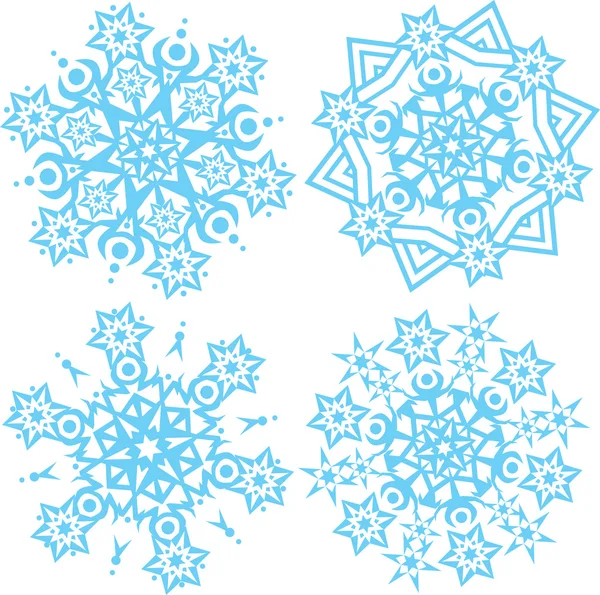 Fulgi de zăpadă vectoriale ilustrare — Vector de stoc