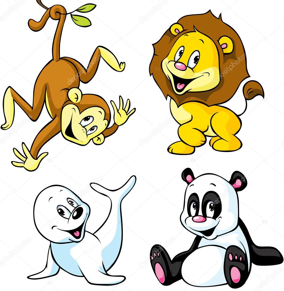 Cute animal cartoon — Stock Vector 14553579