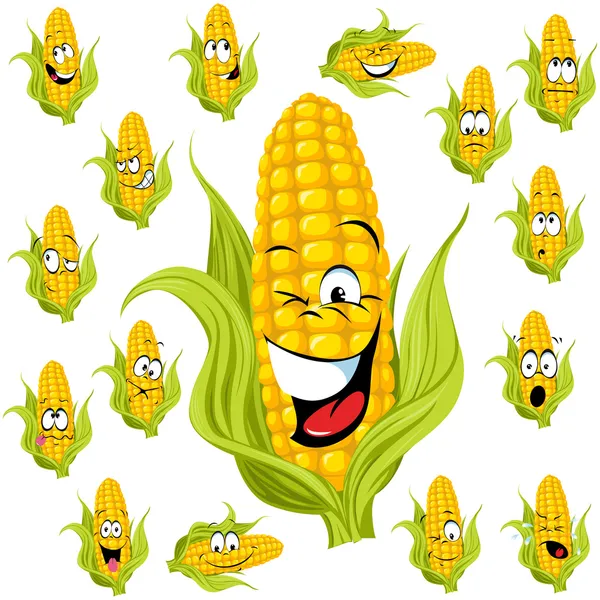 Sweet corn cartoon — Stock Vector