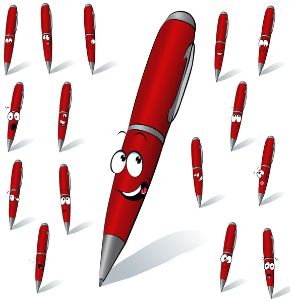 Red pen — Stock Vector