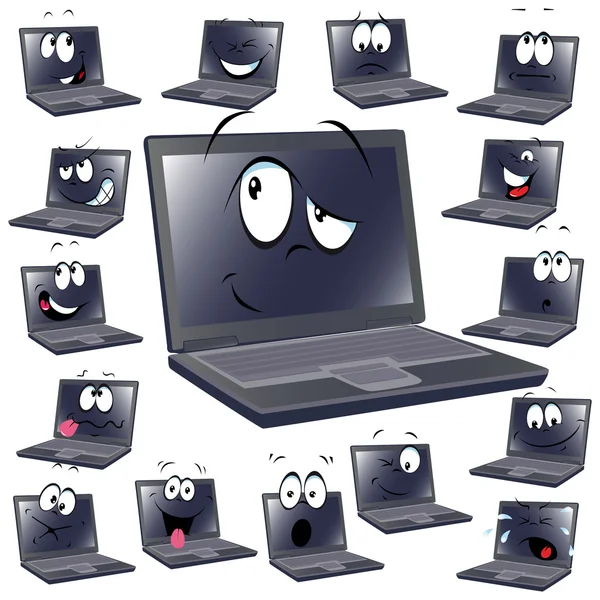 Laptop-Cartoon — Stockvektor